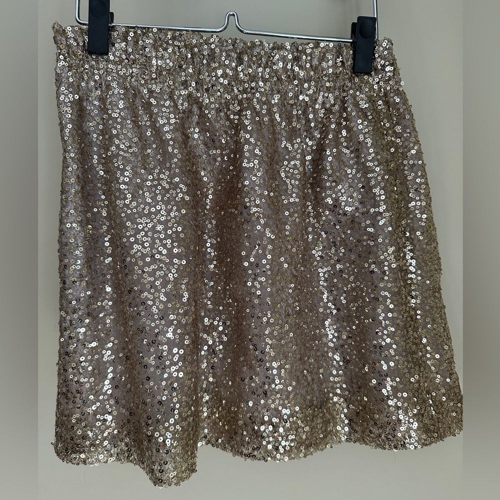 J.Crew Gold Sequin Skirt